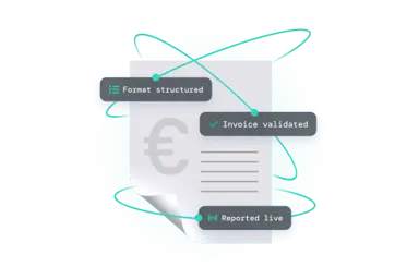 Illustration of an e-invoice with features