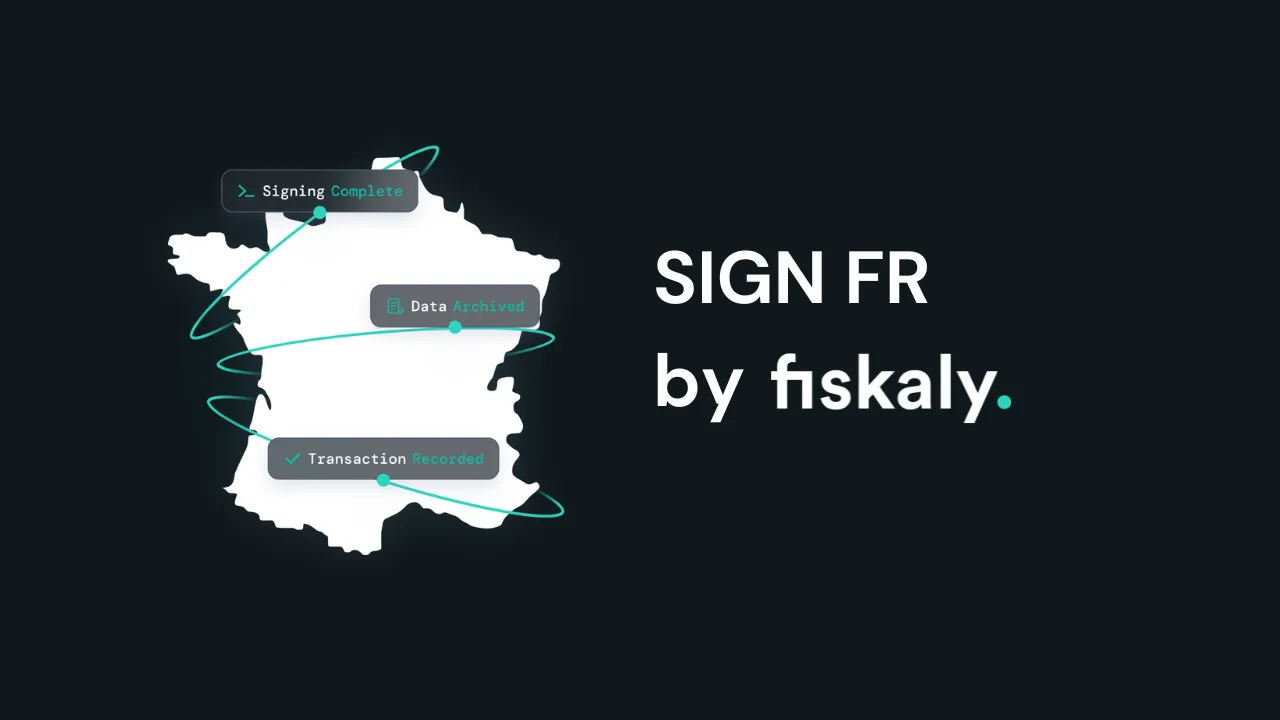 France silhouette graphic and the text “SIGN FR by fiskaly”