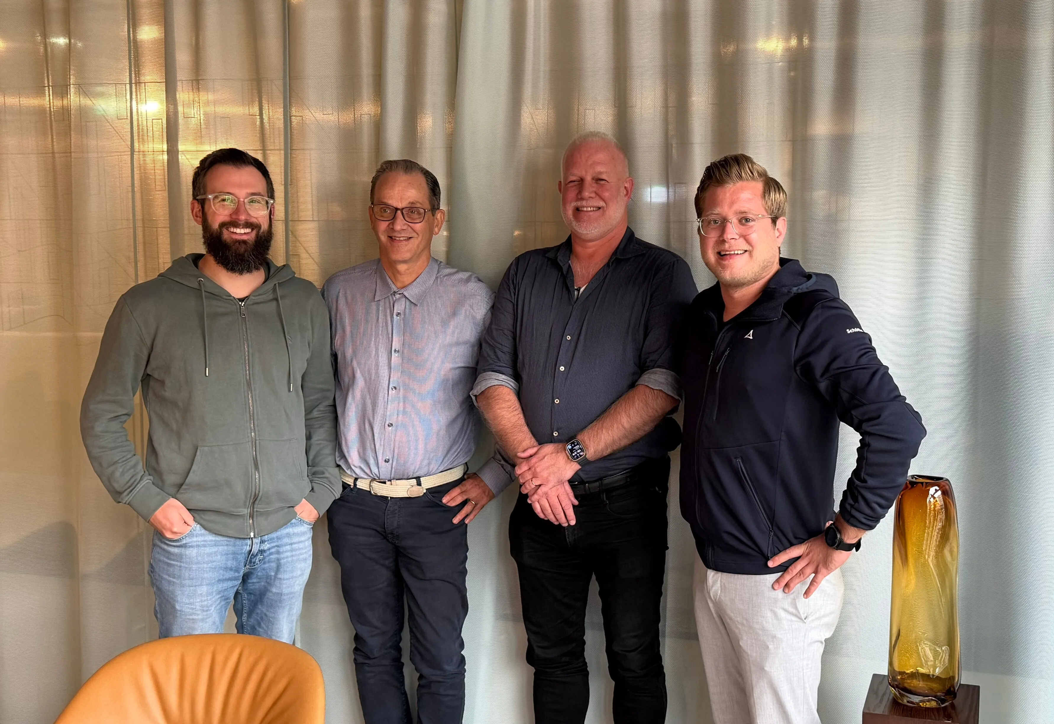 Signing party: Patrick Gaubatz (CTO, fiskaly), Sven Hammar (CEO, InfraSec), Par Ahren (CTO, InfraSec), Johannes Ferner (CEO, fiskaly) Signing party: Patrick Gaubatz (CTO, fiskaly), Sven Hammar (CEO, InfraSec), Par Ahren (CTO, InfraSec), Johannes Ferner (CEO, fiskaly)